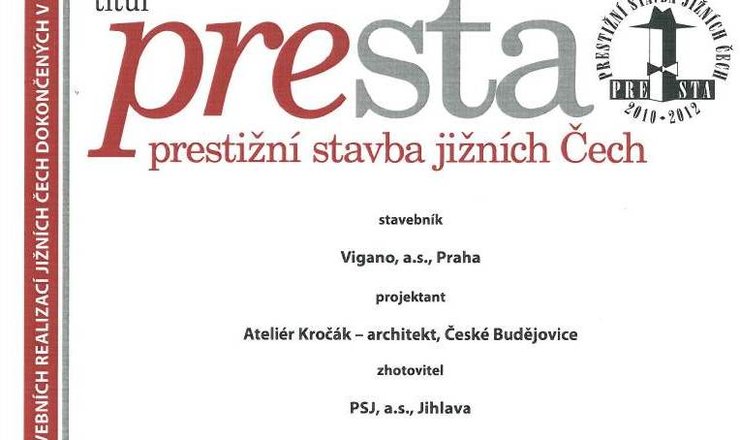 CLARION CONGRESS HOTEL ČESKÉ BUDĚJOVICE ZÍSKAL OCENĚNÍ PRESTA